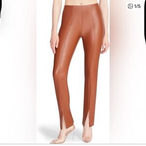 NWT Steve Madden faux leather front slit legging pants, size XS